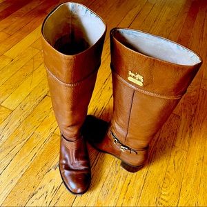 Coach Sapphire rich brown leather riding boots 9B